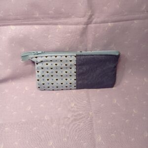 porte-monnaie coeur bleu