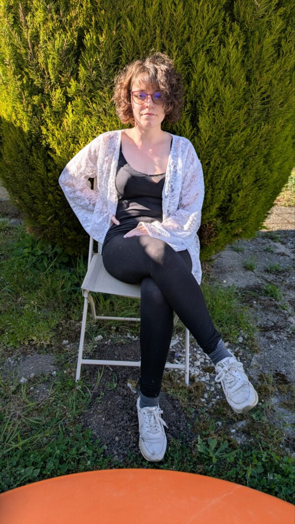 veste kimono full dentelle fleurie – Image 4