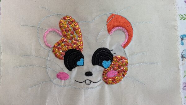 inspiration hamtaro dans un panel de six animaux kawaii brodés à la main