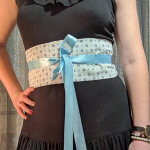 ceinture large japonaise - bleu ciel