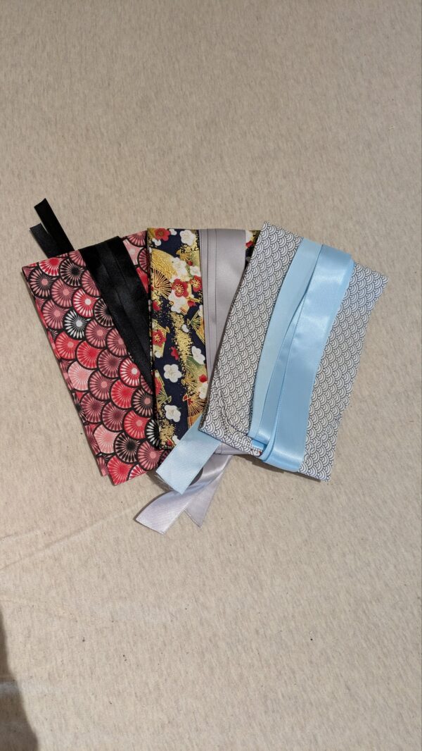 ceinture japonaise éventails rouges – Image 3