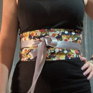 ceinture japonaise éventails dorures