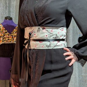 ceinture OBI fleurs et papillons